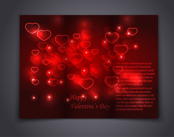 Valentine Abstract template brochure for design. Vector - Vektör, Görsel
