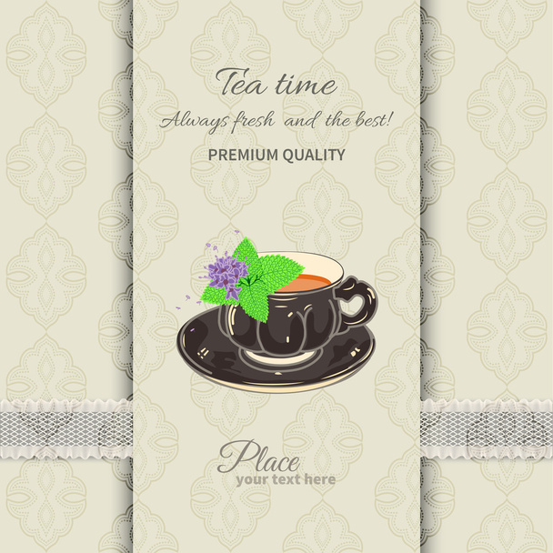 tea time - Vektor, kép