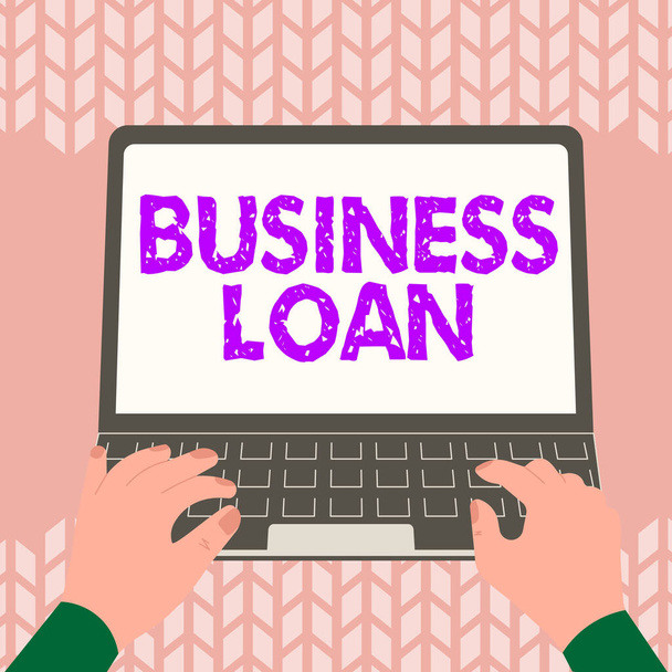 Znak firmowy Business Loan, Koncepcja biznesowa Kredyt hipoteczny Pomoc finansowa Zaliczki gotówkowe Dług - Zdjęcie, obraz