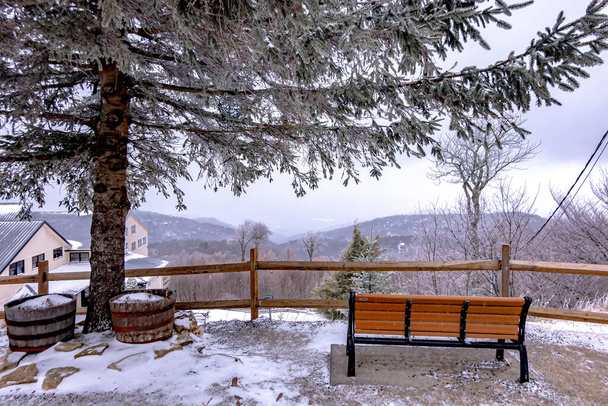 winter and snow scenery near beech mountain north carolina - Photo, Image