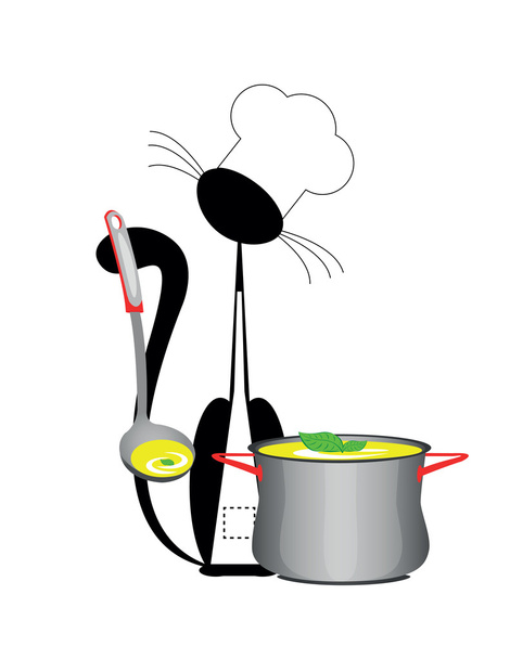 Cozinheiro gato
 - Vetor, Imagem
