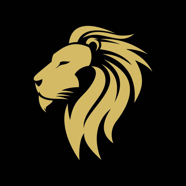 lion head logo design vector - Διάνυσμα, εικόνα