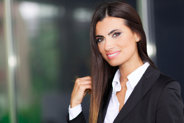 Smiling businesswoman outdoor - Photo, Image