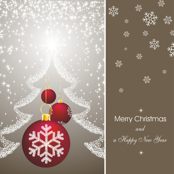 Christmas card in brown - Vector, Image