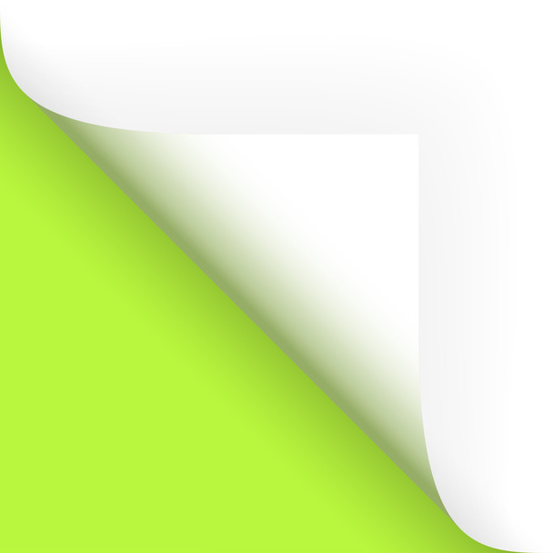 Папір або сторінка, що повертається над лівим зеленим кольором
 - Вектор, зображення