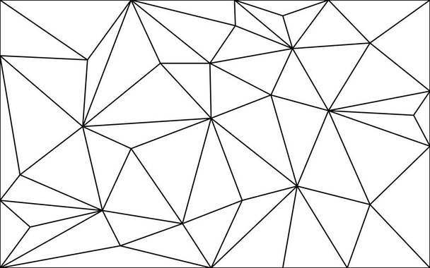 Monochrome crystal mesh background. Polygon design with futuristic structure and low poly geometric lines for digital vector presentation - Vektor, obrázek