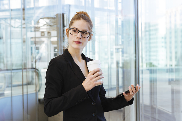 Geschäftsfrau mit digitalem Tablet - Foto, Bild
