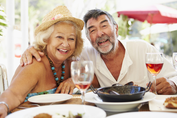 Senior Couple Enjoying Meal - Fotó, kép