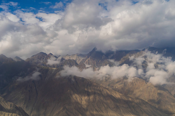 Karakoram high mountain hills. Nature landscape background, Skardu-Gilgit, Pakistan. Travel on holiday vacation. - Photo, Image