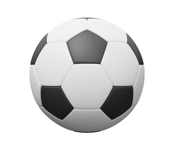 balón de fútbol 3d. 3d renderizar dibujos animados icono mínimo ilustración. - Foto, imagen