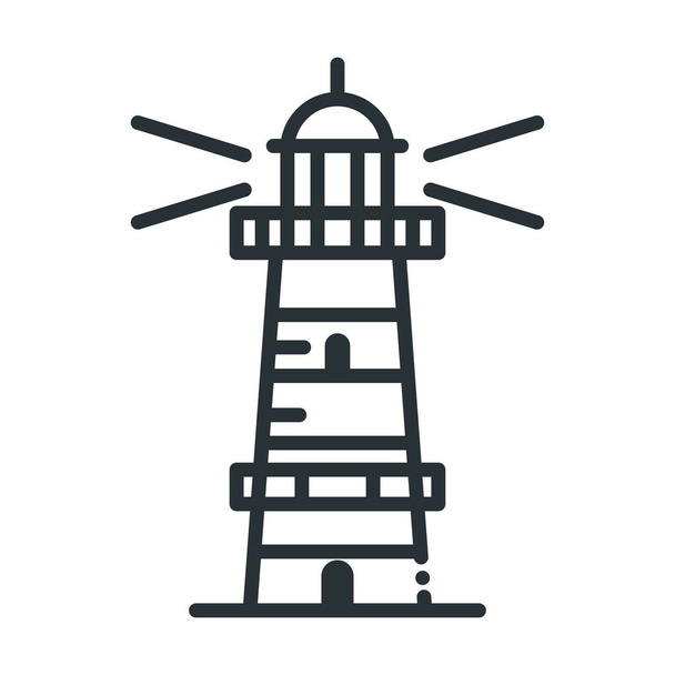 lighthouse nautical isolated icon design - Vetor, Imagem