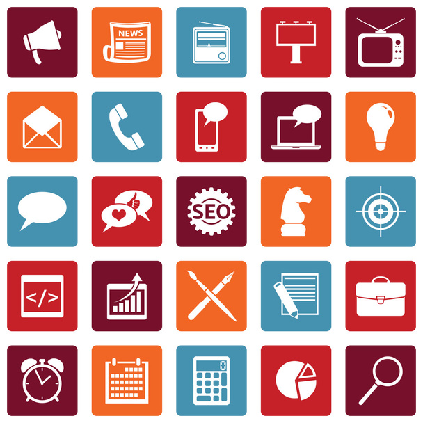 Set of Advertising Icons - Vector, Image