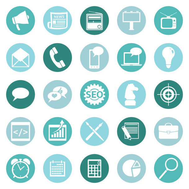 Set of Advertising Icons - Vector, Image