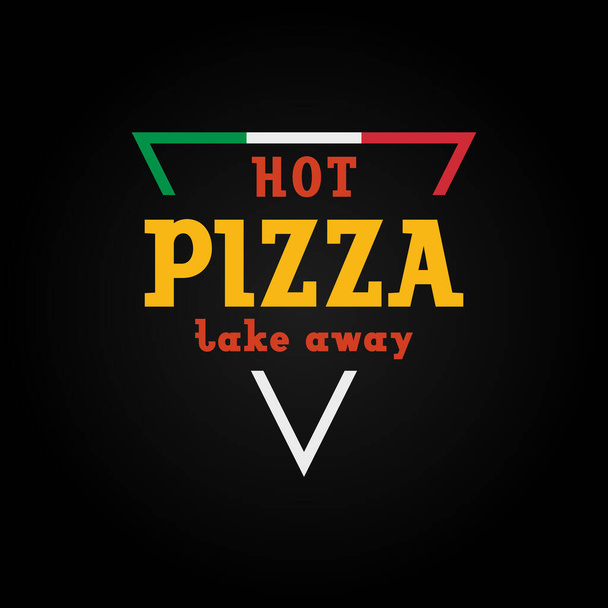 Pizzeria logo template, design emblem or badges for cafes, fast food restaurants, or delivery pizza, vector illustration 10EPS - Wektor, obraz