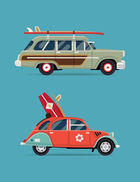 Design recreational vehicle icons - Διάνυσμα, εικόνα