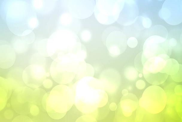 Abstract fresh delicate gradient green light and yellow pastel spring or summer bokeh background. Beautiful texture. - Фото, изображение