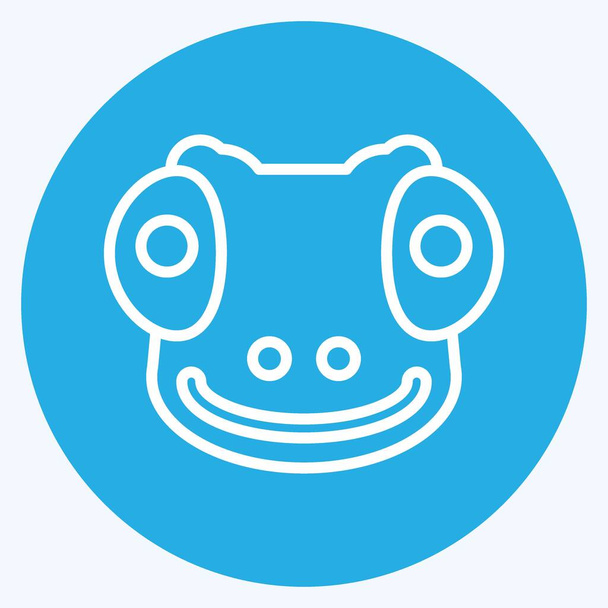 Icon Chameleon. related to Animal Head symbol. simple design editable. simple illustration - ベクター画像