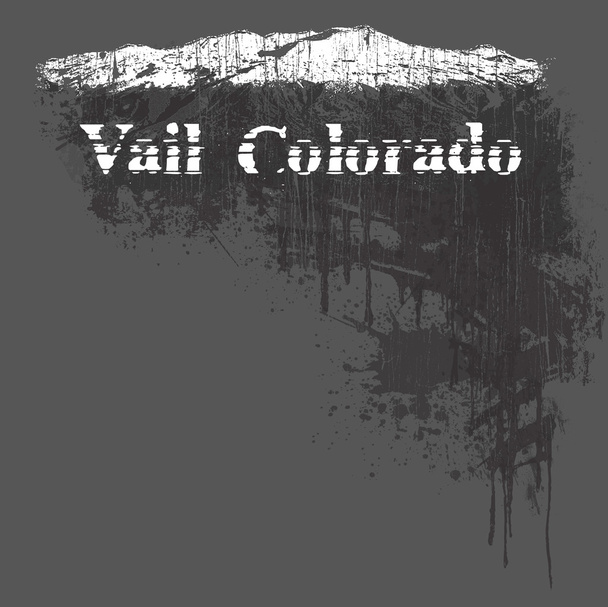 Vail, Colorado words - Vector, Image