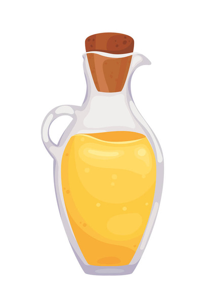 olive oil jar icon isolated - Vector, Imagen