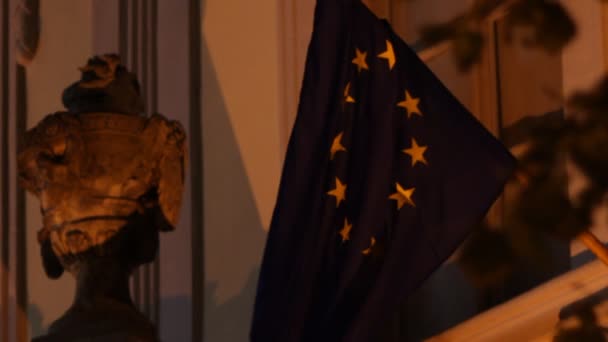 Прапор ЄС нічний час
 - Кадри, відео