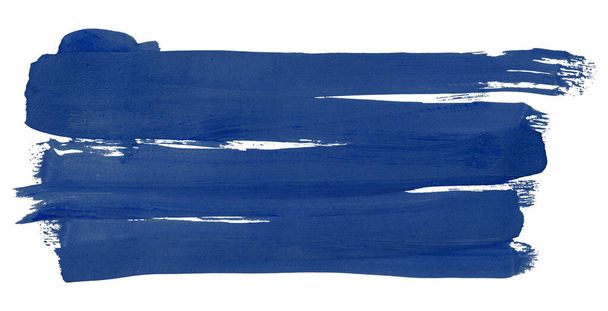 Shiny blue brush isolated on white background. Blue watercolor. - Φωτογραφία, εικόνα