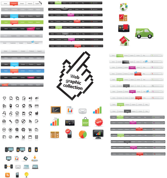 Large web graphic collection - Vektor, obrázek