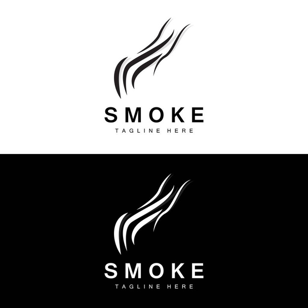 Steam Steam Logo Vector Hot Evaporating Aroma. Smell Line Illustration, Cooking Steam Icon, Steam Train, Baking, Smoking - Vector, Image