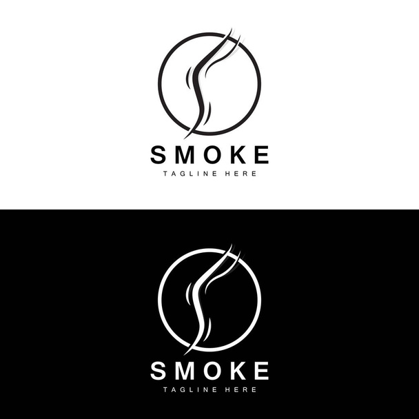 Steam Steam Logo Vector Hot Evaporating Aroma. Smell Line Illustration, Cooking Steam Icon, Steam Train, Baking, Smoking - Wektor, obraz