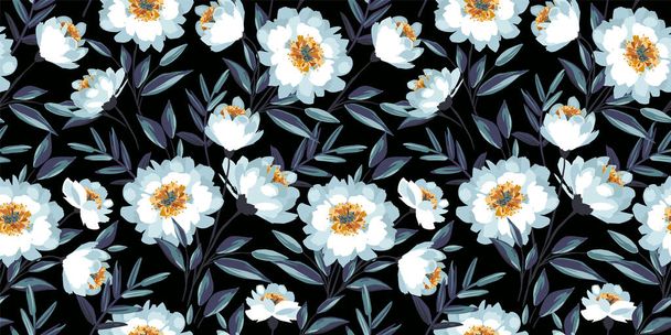Floral seamless pattern. Vector design for paper, cover, fabric, interior decor and other use - Vecteur, image