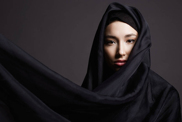 beautiful young woman in Hijab. fashion muslim girl portrait. religion - Photo, Image
