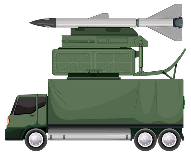 Στρατιωτική εικονογράφηση φορέα εκτοξευτή πυραύλων - Διάνυσμα, εικόνα