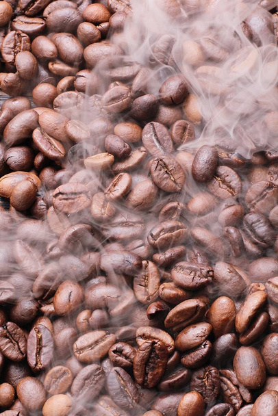 Ένας κόκκος καφέ είναι ένας σπόρος του φυτού Coffea και η πηγή του καφέ. Είναι το κουκούτσι μέσα στο κόκκινο ή μωβ φρούτο. Αυτό το φρούτο αναφέρεται συχνά ως κεράσι καφέ. - Φωτογραφία, εικόνα