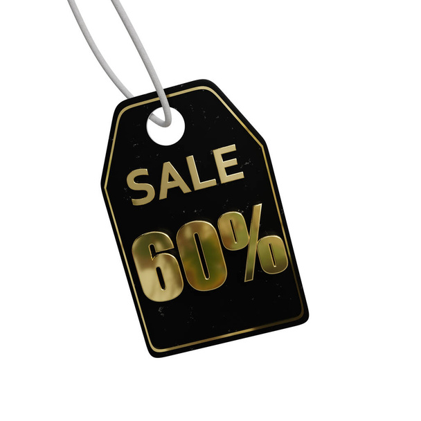 μαύρη ετικέτα πώληση Παρασκευή με κείμενο σε λευκό φόντο - Φωτογραφία, εικόνα