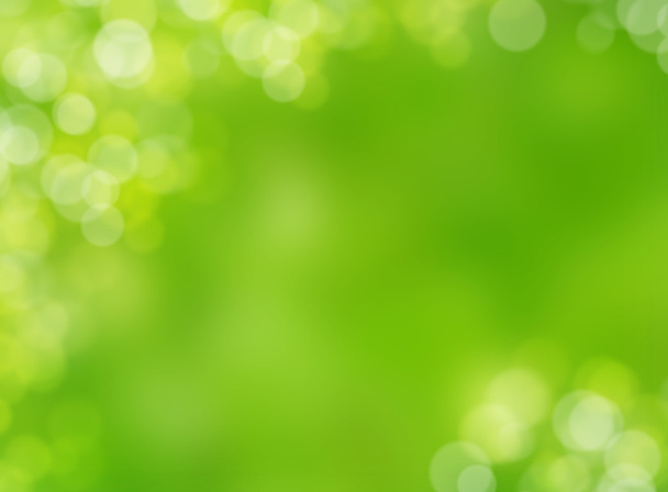 Abstract green autumn nature blur bokeh background - Photo, Image