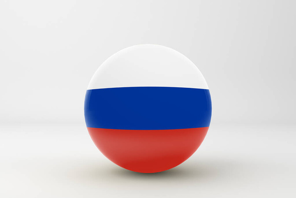 Russia Flag Badge Icon - Φωτογραφία, εικόνα
