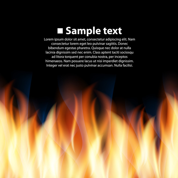Seamless background with flame - Vector, Imagen