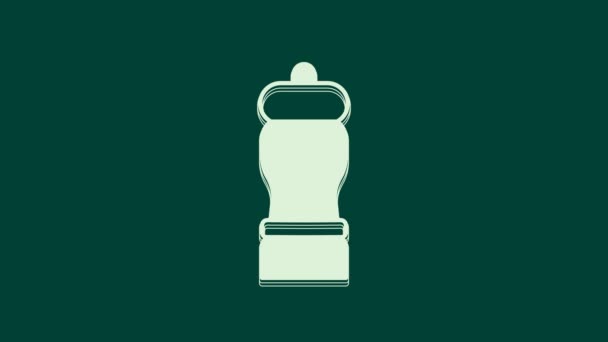 White Pepper Symbol isoliert auf grünem Hintergrund. Gewürze kochen. 4K Video Motion Grafik Animation. - Filmmaterial, Video