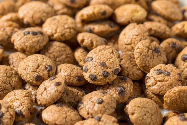 Crispy Chocolate Chip Cookie Breakfast Cereal with Milk - Valokuva, kuva