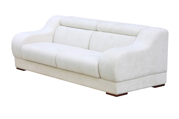 Білий диван ізольований на білому тлі з відсічним контуром
 - Фото, зображення