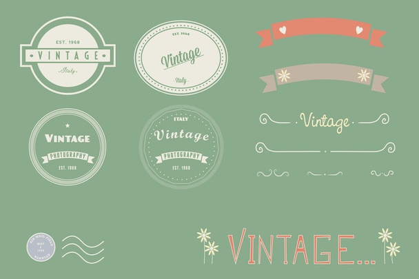 Vektorové série Vintage loga, čmáranice a nápisy - Vektor, obrázek