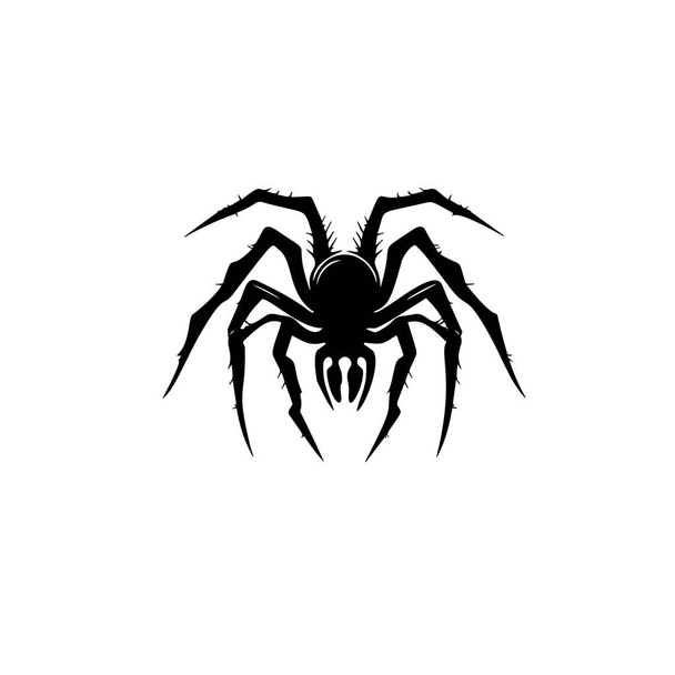 Spider silhouette isolated on white background. Scary with long paws. Eps 10 - Vector, Image