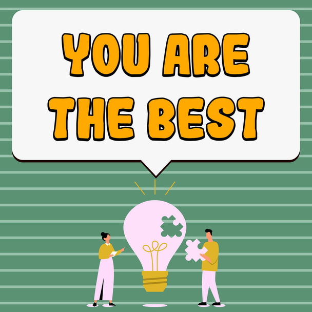 Titulek textu s názvem You Are The Best, Word za vděčnost někomu, kdo si vede lépe než kdokoliv jiný - Fotografie, Obrázek