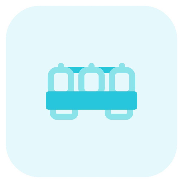 客車に輸送される液体タンク - ベクター画像