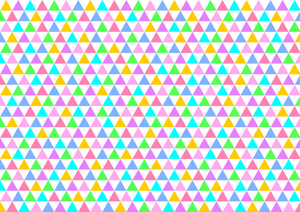 Kleurrijke driehoeken gecompenseerd reeks in rijen in liggend formaat - Vector, afbeelding