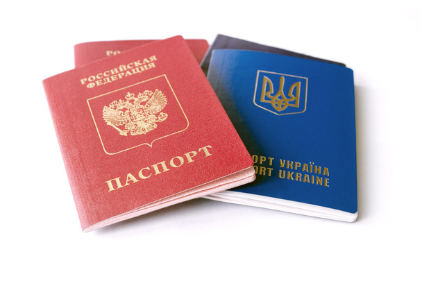 Ukraiński i rosyjski Id paszportów - Zdjęcie, obraz