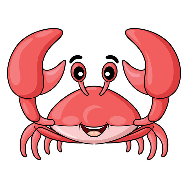 Illustration of cartoon crab funny. - Vector, Image