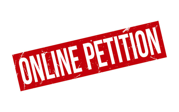 Vetor de selo de borracha vermelho petição on-line - Vetor, Imagem