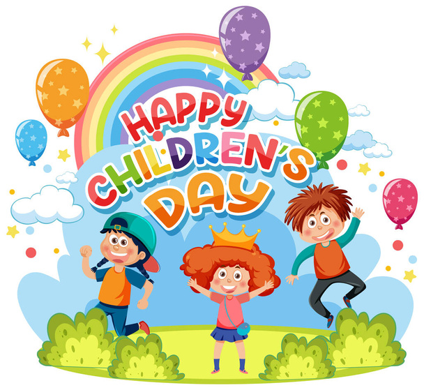 Isolated children's day icon illustration - Vettoriali, immagini