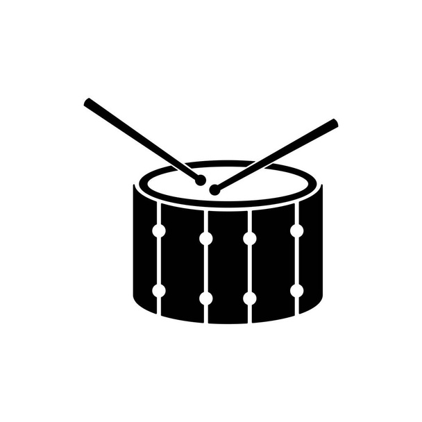 vettore icona del tamburo. segno di linea sottile. illustrazione simbolo contorno isolato - Vettoriali, immagini