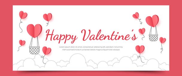 14. Februar. rosa Valentinstag-Karte  - Vektor, Bild